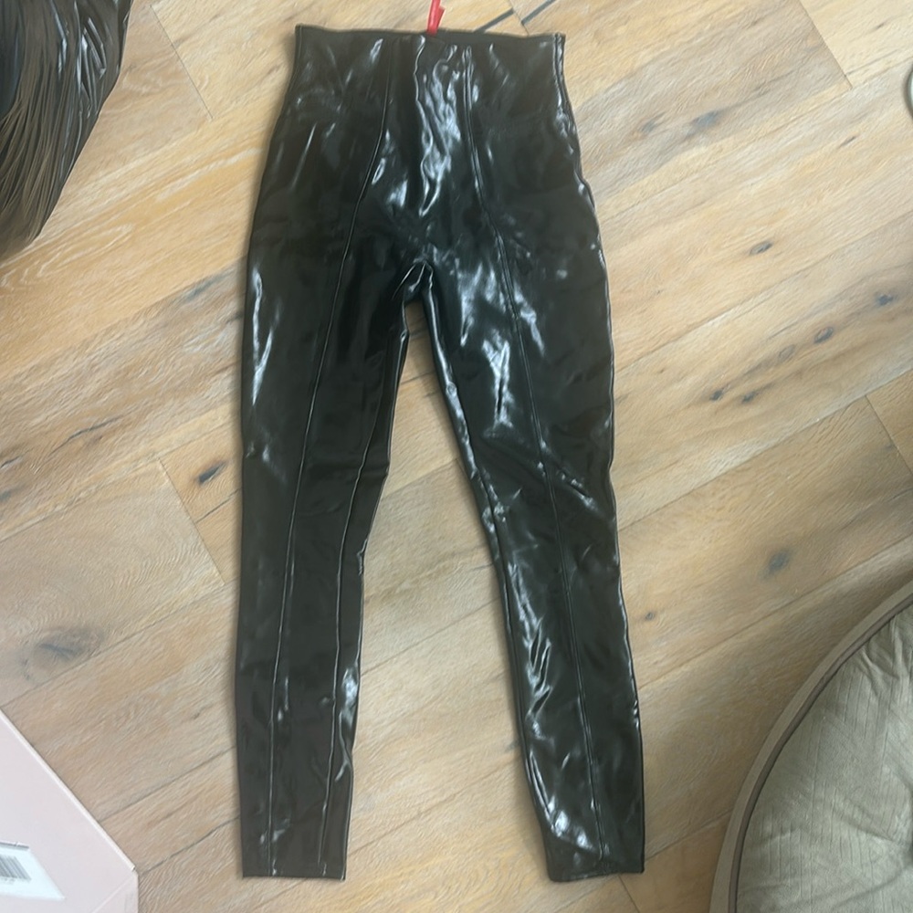 Spanx patent leather leggings